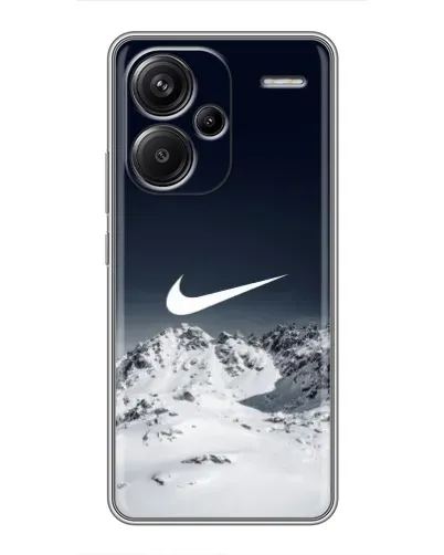 Чехол для Xiaomi Redmi Note 13 Pro Plus с картинкой «Nike — зимние горы»