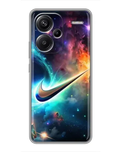 Чехол для Xiaomi Redmi Note 13 Pro Plus с картинкой «Космический Nike Swoosh»
