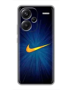 Чехол для Xiaomi Redmi Note 13 Pro Plus с картинкой «Синий пульс Nike» Чехол для Xiaomi Redmi Note 13 Pro Plus с картинкой «Синий пульс Nike»