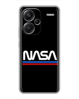 Чехол для Xiaomi Redmi Note 13 Pro Plus с картинкой «NASA — классика Red Blue»