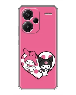 Чехол для Xiaomi Redmi Note 13 Pro Plus с картинкой «Kuromi и My Melody»