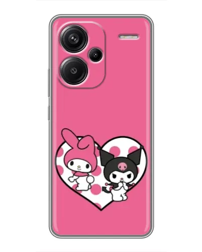 Чехол для Xiaomi Redmi Note 13 Pro Plus с картинкой «Kuromi и My Melody»