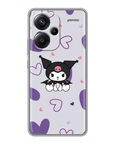Чехол для Xiaomi Redmi Note 13 Pro Plus с картинкой «Kuromi и лавандовые сердца»