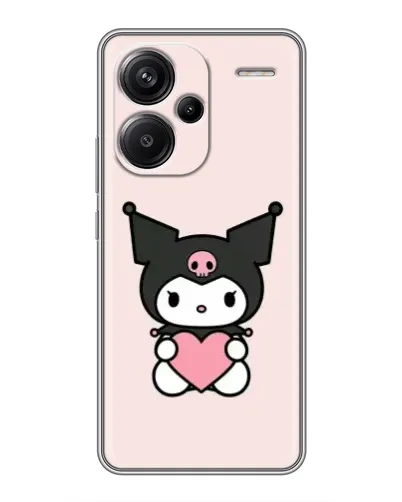 Чехол для Xiaomi Redmi Note 13 Pro Plus с картинкой «Kuromi и сердце»