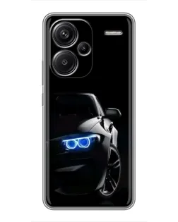 Чохол для Xiaomi Redmi Note 13 Pro Plus з картинкою «BMW — нічний погляд»
