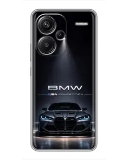Чохол для Xiaomi Redmi Note 13 Pro Plus з картинкою «BMW крізь нічне місто»