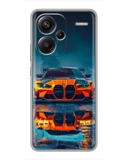 Чохол для Xiaomi Redmi Note 13 Pro Plus з картинкою «BMW — золота емблема»