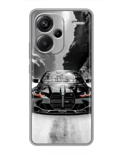 Чохол для Xiaomi Redmi Note 13 Pro Plus з картинкою «BMW — акварельний дрифт»