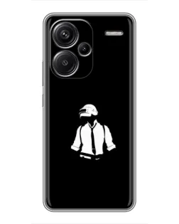 Чехол для Xiaomi Redmi Note 13 Pro Plus с картинкой «PUBG — белый шлем»