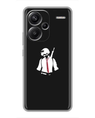 Чехол для Xiaomi Redmi Note 13 Pro Plus с картинкой «PUBG — силуэт воина» Чехол для Xiaomi Redmi Note 13 Pro Plus с картинкой «PUBG — силуэт воина»