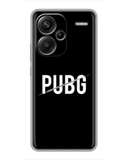 Чехол для Xiaomi Redmi Note 13 Pro Plus с картинкой «PUBG — белый логотип»