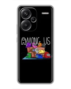 Чехол для Xiaomi Redmi Note 13 Pro Plus с картинкой «Логотип Among Us»