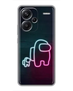 Чехол для Xiaomi Redmi Note 13 Pro Plus с картинкой «Among Us неон-арт»