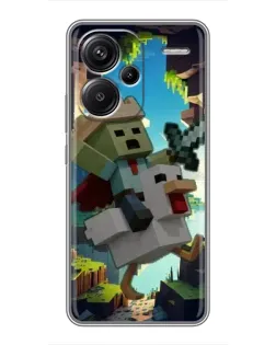 Чехол для Xiaomi Redmi Note 13 Pro Plus с картинкой «Стив и гусь» Чехол для Xiaomi Redmi Note 13 Pro Plus с картинкой «Стив и гусь»