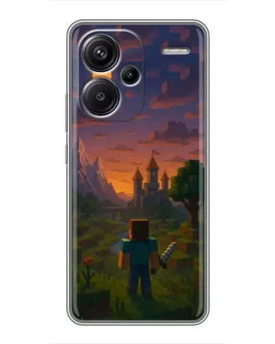 Чехол для Xiaomi Redmi Note 13 Pro Plus с картинкой «Стив у башни» Чехол для Xiaomi Redmi Note 13 Pro Plus с картинкой «Стив у башни»