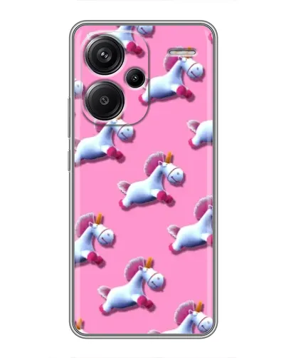 Чехол для Xiaomi Redmi Note 13 Pro Plus с картинкой «Единороги на розовом»
