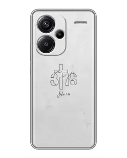 Чехол для Xiaomi Redmi Note 13 Pro Plus с картинкой «Иоанна 3:16 Крест» Чехол для Xiaomi Redmi Note 13 Pro Plus с картинкой «Иоанна 3:16 Крест»