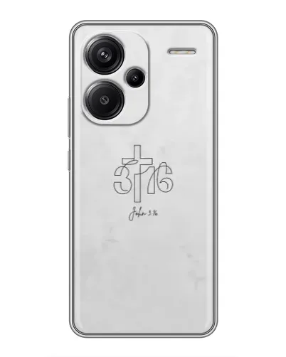 Чехол для Xiaomi Redmi Note 13 Pro Plus с картинкой «Иоанна 3:16 Крест»
