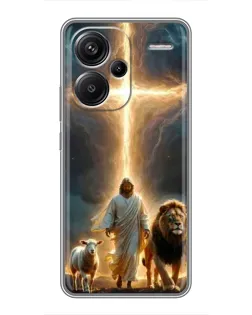 Чехол для Xiaomi Redmi Note 13 Pro Plus с картинкой «Лев Иуды и Свет» Чехол для Xiaomi Redmi Note 13 Pro Plus с картинкой «Лев Иуды и Свет»