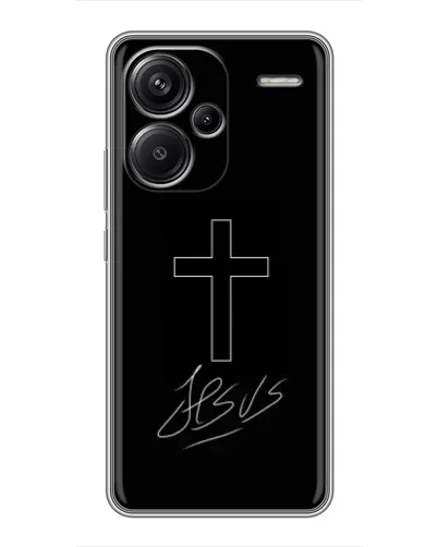 Чехол для Xiaomi Redmi Note 13 Pro Plus с картинкой «Графический крест Jesus» Чехол для Xiaomi Redmi Note 13 Pro Plus с картинкой «Графический крест Jesus»