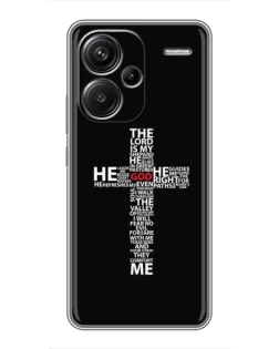 Чехол для Xiaomi Redmi Note 13 Pro Plus с картинкой «Текстовый крест»