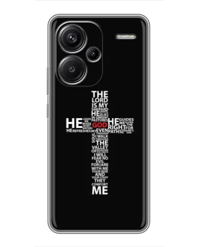 Чехол для Xiaomi Redmi Note 13 Pro Plus с картинкой «Текстовый крест» Чехол для Xiaomi Redmi Note 13 Pro Plus с картинкой «Текстовый крест»
