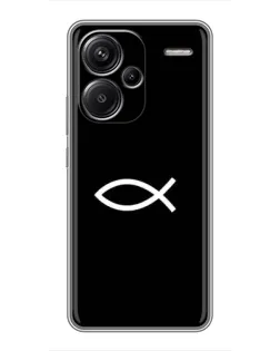 Чехол для Xiaomi Redmi Note 13 Pro Plus с картинкой «Символ рыбы Jesus»