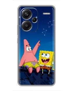 Чехол для Xiaomi Redmi Note 13 Pro Plus с картинкой «Губка Боб и Патрик ночью» Чехол для Xiaomi Redmi Note 13 Pro Plus с картинкой «Губка Боб и Патрик ночью»
