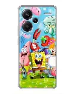 Чехол для Xiaomi Redmi Note 13 Pro Plus с картинкой «Губка Боб и друзья» Чехол для Xiaomi Redmi Note 13 Pro Plus с картинкой «Губка Боб и друзья»