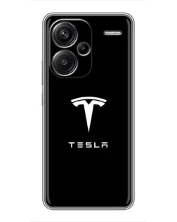 Чохол для Xiaomi Redmi Note 13 Pro Plus з картинкою «Tesla White Logo» Чохол для Xiaomi Redmi Note 13 Pro Plus з картинкою «Tesla White Logo»