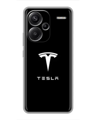 Чохол для Xiaomi Redmi Note 13 Pro Plus з картинкою «Tesla White Logo»