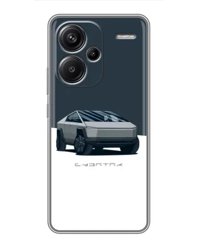 Чохол для Xiaomi Redmi Note 13 Pro Plus з картинкою «Сріблястий Cybertruck Tesla»