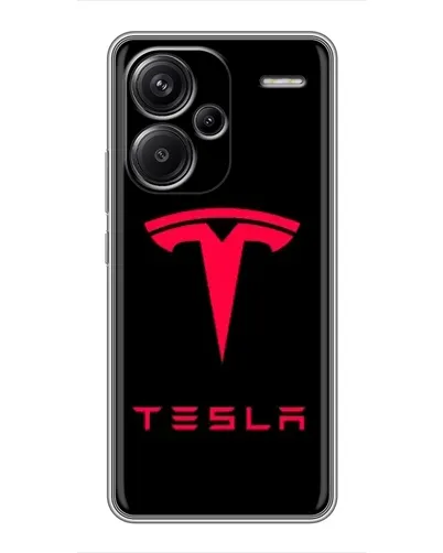 Чохол для Xiaomi Redmi Note 13 Pro Plus з картинкою «Tesla Red Logo»