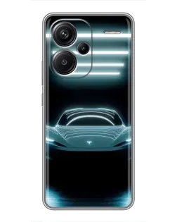 Чохол для Xiaomi Redmi Note 13 Pro Plus з картинкою «Tesla в неоні» Чохол для Xiaomi Redmi Note 13 Pro Plus з картинкою «Tesla в неоні»