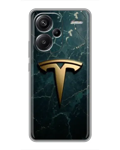 Чохол для Xiaomi Redmi Note 13 Pro Plus з картинкою «Мармурова Tesla Gold»