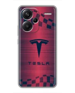 Чохол для Xiaomi Redmi Note 13 Pro Plus з картинкою «Тесла червоний карбон» Чохол для Xiaomi Redmi Note 13 Pro Plus з картинкою «Тесла червоний карбон»