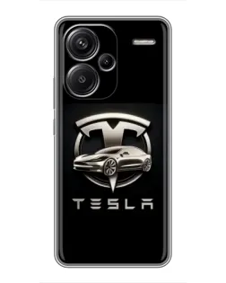 Чохол для Xiaomi Redmi Note 13 Pro Plus з картинкою «Tesla — срібне авто» Чохол для Xiaomi Redmi Note 13 Pro Plus з картинкою «Tesla — срібне авто»