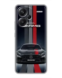 Чехол для Xiaomi Redmi Note 13 Pro Plus с картинкой «Mercedes — белый карбон»