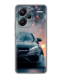 Чехол для Xiaomi Redmi Note 13 Pro Plus с картинкой «Mercedes — ночной город»