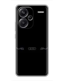 Чехол для Xiaomi Redmi Note 13 Pro Plus с картинкой «Audi — световой подпись»