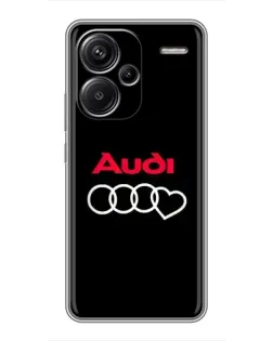 Чехол для Xiaomi Redmi Note 13 Pro Plus с картинкой «Логотип Audi Heart»