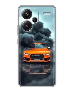 Чехол для Xiaomi Redmi Note 13 Pro Plus с картинкой «Audi в облаках дыма»