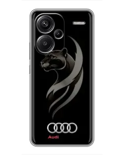 Чехол для Xiaomi Redmi Note 13 Pro Plus с картинкой «Графика — пантера и Audi»