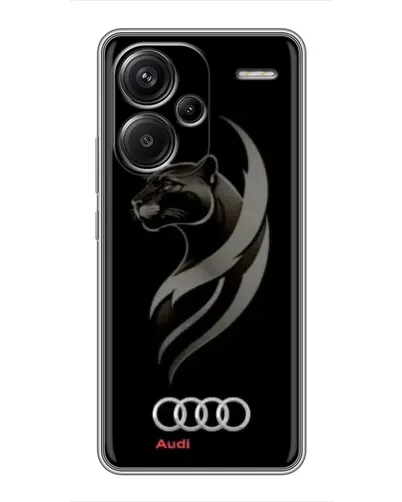 Чехол для Xiaomi Redmi Note 13 Pro Plus с картинкой «Графика — пантера и Audi»