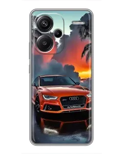 Чехол для Xiaomi Redmi Note 13 Pro Plus с картинкой «Audi — закат»
