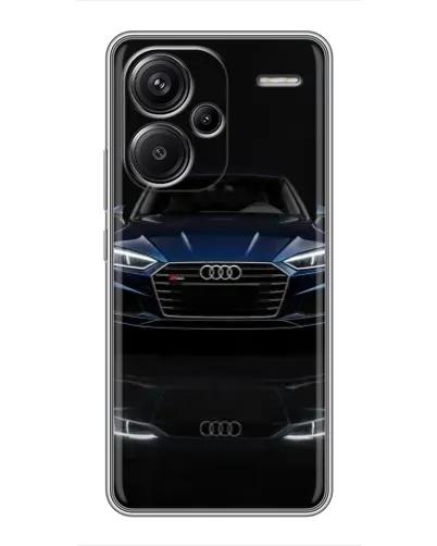 Чехол для Xiaomi Redmi Note 13 Pro Plus с картинкой «Audi — ночное отражение»