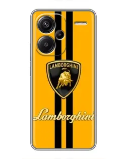 Чехол для Xiaomi Redmi Note 13 Pro Plus с картинкой «Lamborghini Stripe желтый»