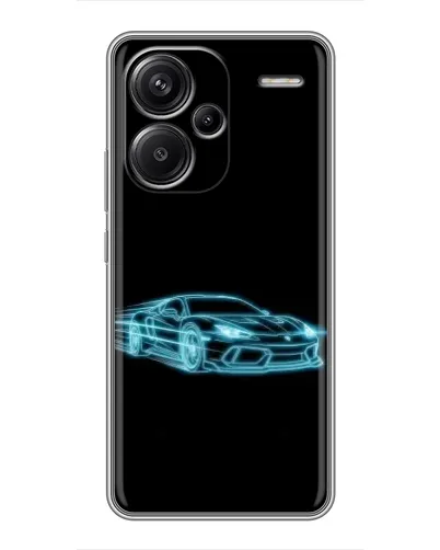Чехол для Xiaomi Redmi Note 13 Pro Plus с картинкой «Неоновый контур Lamborghini»