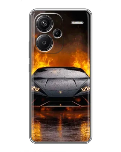 Чехол для Xiaomi Redmi Note 13 Pro Plus с картинкой «Lamborghini в огне»