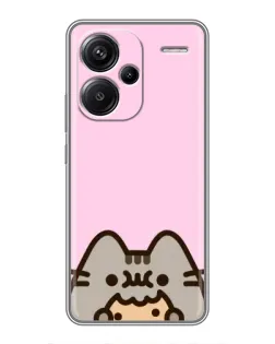 Чехол для Xiaomi Redmi Note 13 Pro Plus с картинкой «Pusheen и печенье»